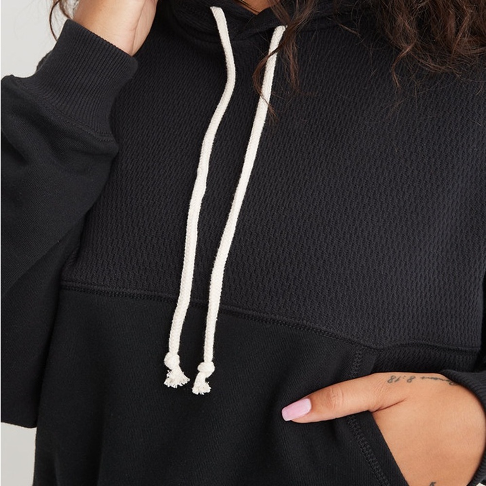 Aerie textured hoodie black